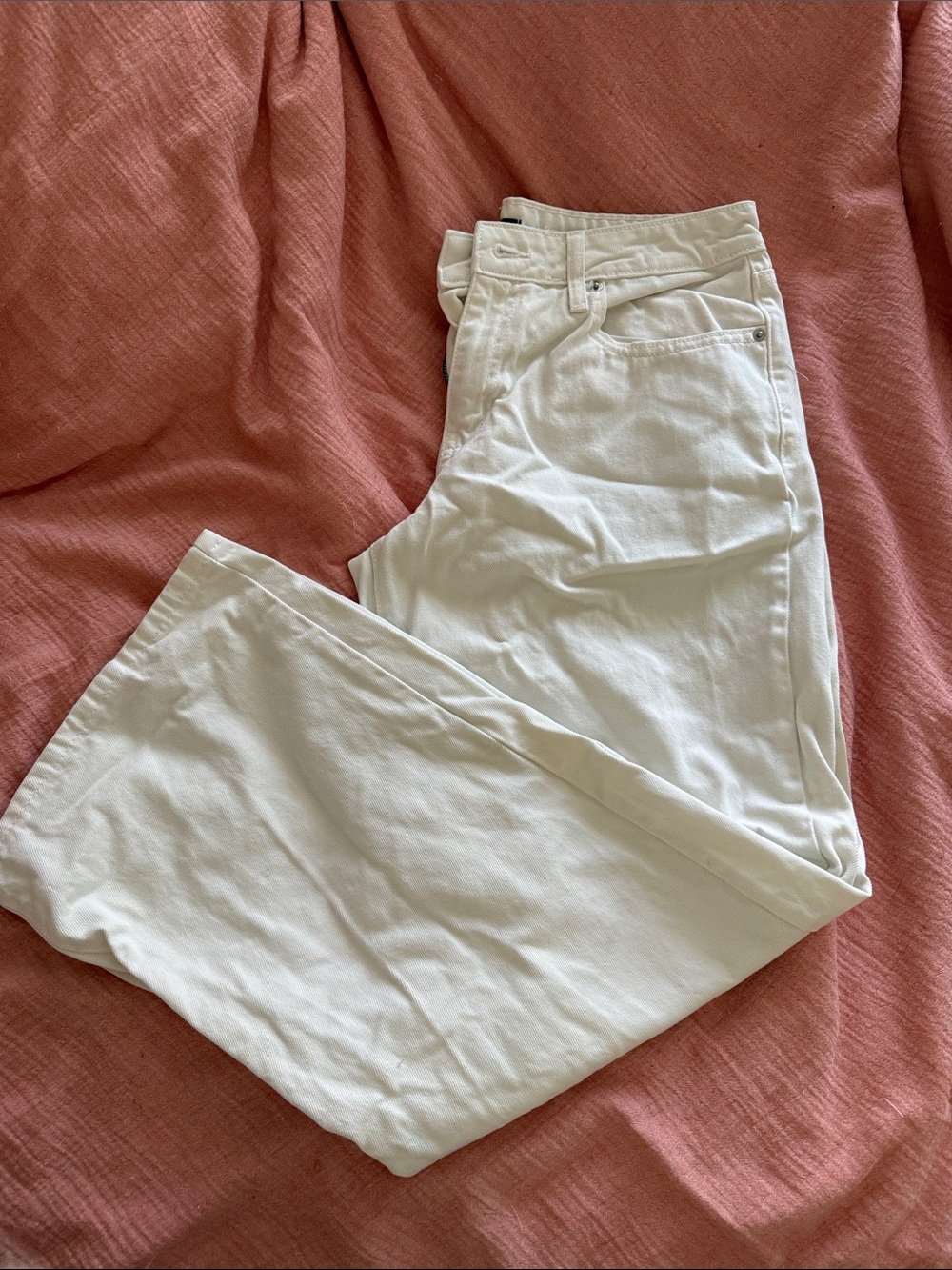 Classic White High-Rise Straight Leg Jeans
